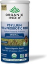 ORGANIC INDIA Psyllium Husk Powder - Pre & Probiotic Fiber Supplement, Organic Psyllium Husk Fiber Supplement, Whole Psyllium Husk Powder Unflavored, Dietary Fiber, USDA Organic, Gluten Free - 10 Oz