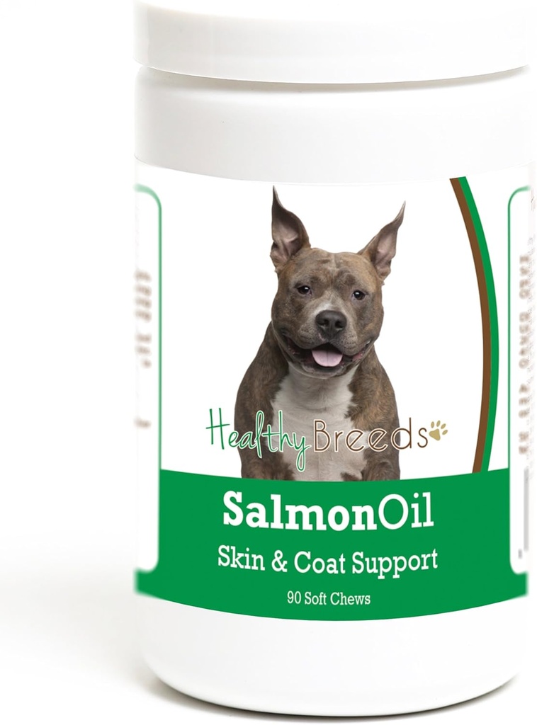 Sunde racer Amerikansk Staffordshire Terrier Salmon Oil Soft Chews 90 Greve