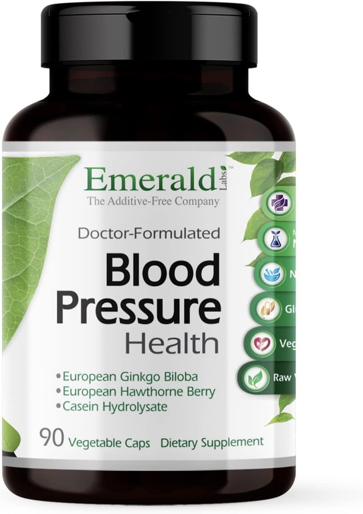 Emerald Labs, Blood Pressure Health, 90 Veg Kapsler