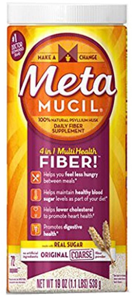 Metamucil Coasure Original Texture Unflavored Fiber 19 ounces