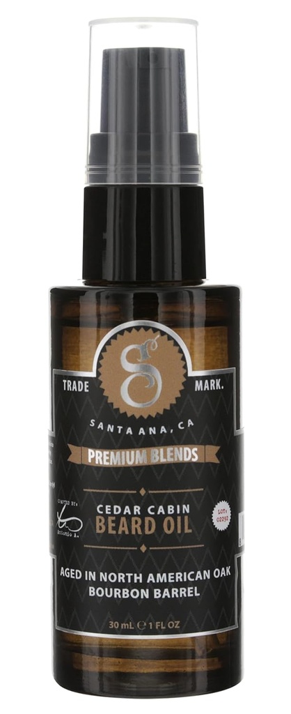 Suavecito Premium Blends Beard Oil - Leave-In Beard Conditioner til blødgørende hår, Hydrating Skin, Eliminating Beard Dandruff, Sund Beard Vækst - 1 oz