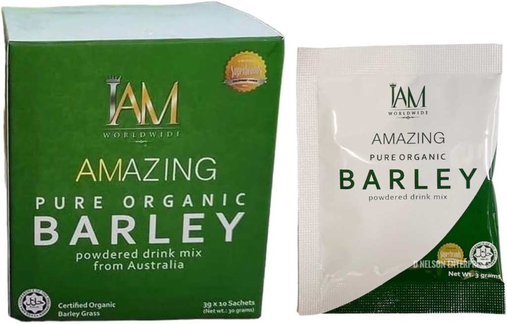 IAM Amazing Pure Organic Barley Powder Drikke Barley Green Natural Blend