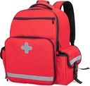 CURMIO Emergency Medical Backpack Tom, First Responder EMT Bag til EMS, Camping, Vandreture, Home Health, Field Trips, Red (Kun taske, Patenteret Design)