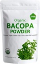 Iyasa Holtics Organic Bacopa Powder (Brahmi Leaf), Certified Organic Ayurveda Superfood, Hår og Hjerne Tonic, Resealable Pouch af 8 oz