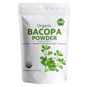 Iyasa Holtics Organic Bacopa Powder (Brahmi Leaf), Certified Organic Ayurveda Superfood, Hår og Hjerne Tonic, Resealable Pouch af 8 oz