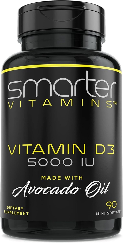 Smarter D3 5000 IE vitamin i Avocado Oil 125mcg - 90 Mini Softgels