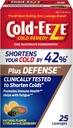 Cold- Eeze Plus Defense Natural Citrus med Elderberry Zink Lozenges, Homøopatisk Cold Remedy, kortere fælles kolde symptomer, fremmer immunsundhed med Sambucus Nigra, Echinacea og Rose HIPS, 25 Ct