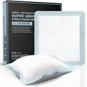 EVERLIT Super Absorbent Dressing for Såret Care 124; Nonstick Soft Kirurgisk Gauze Pad for Heavly Exputing Sår 124; Large Steril Non- Adhesive Bandage for Hurtig Healing Sår Care 124; Pack af 10 (6 "x 6")
