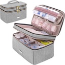 Medicine Storage Bag Pill Flaske Organizer med transportable små Pouch Travel Medication Flaske Organizer for Emergency Home Førstehjælp Box Kit (Gray)