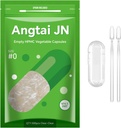 Størrelse 0 Kapsler Tom Vegan Plant Based Clear (500 Greve) Gluten Free, Non- GMO, Halal Certified Pill Caps Fyldning Kit med 2 skeer til vegetar gør dine egne kosttilskud