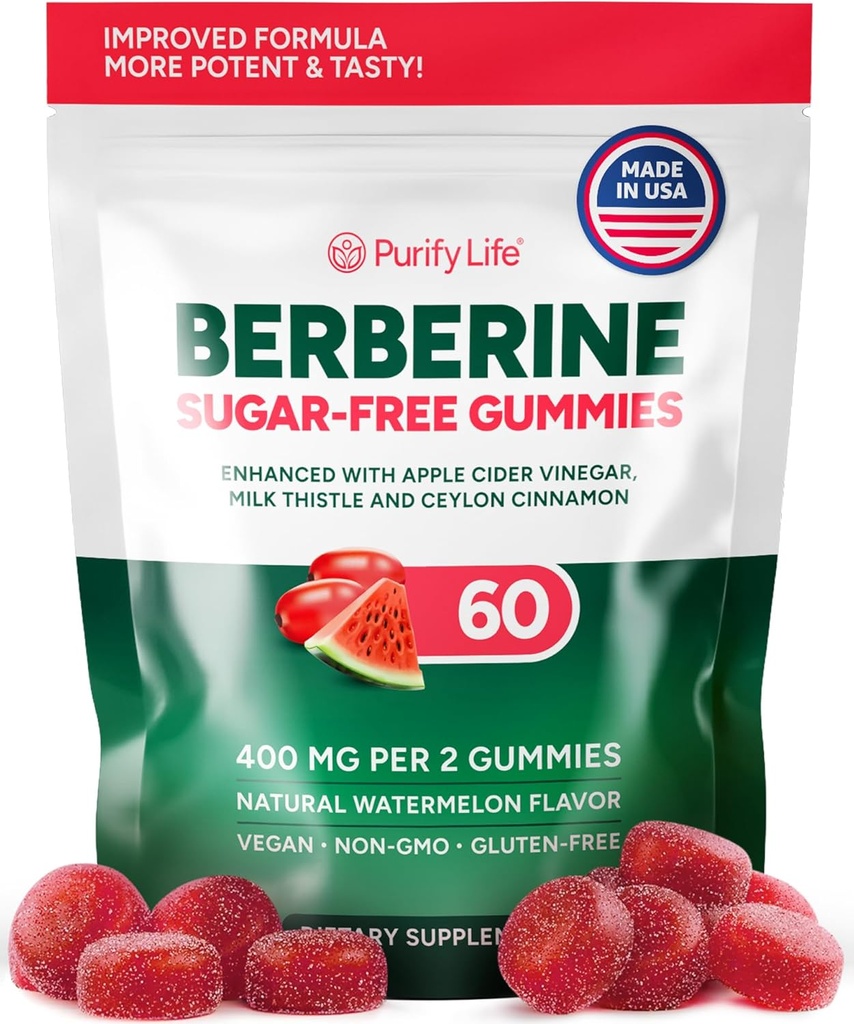 Keto Berberine Complex Gummies (sukkerfri) w Ceylon Cinnamon, Milk Thistle, ACV [AMPK Metabolic Activator] Berberine Supplement for Metabolisme, Gut Health, Fastende, Natural Energy - 3. part Testet