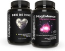 Intelligente Labs 2- in-1 Bundle of MagEnhance Magnesium Supplement (Magnesium L- Threonat Complex med Mg Glycinat og Mg Taurate) og Max Strength Berberine 500MG kapsler