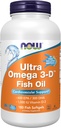 Now Foods Supplements, Ultra Omega 3- D ™, Omega-3 Fish Oil + Vitamin D-3, Cardiovaskulær Support *, 180 Softgels