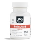 365 af Whole Foods Market, Folinsyre 800mcg, Vegan, 250 tabletter