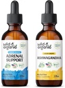 Wild & Organic Adrenal Support Tinktur 2 fl oz & Ashwagandha Tinktur 2 fl oz