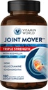 Vitamin World Triple Strength Joint Mover, Glucosamine Chondroitin med MSM Joint Support Supplement, Collagen & Boswellia Serrata Extract, Support Joint Strength, Comfort & Fleksibilitet, 180 Caplets