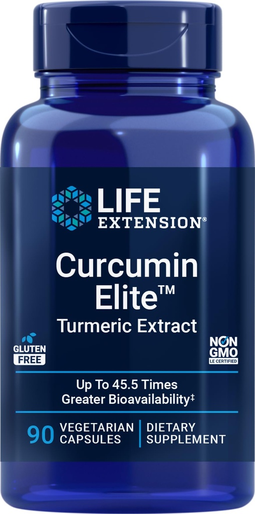 Life Extension Curcumin Elite Gurkemeje, 90 Veg kapsler