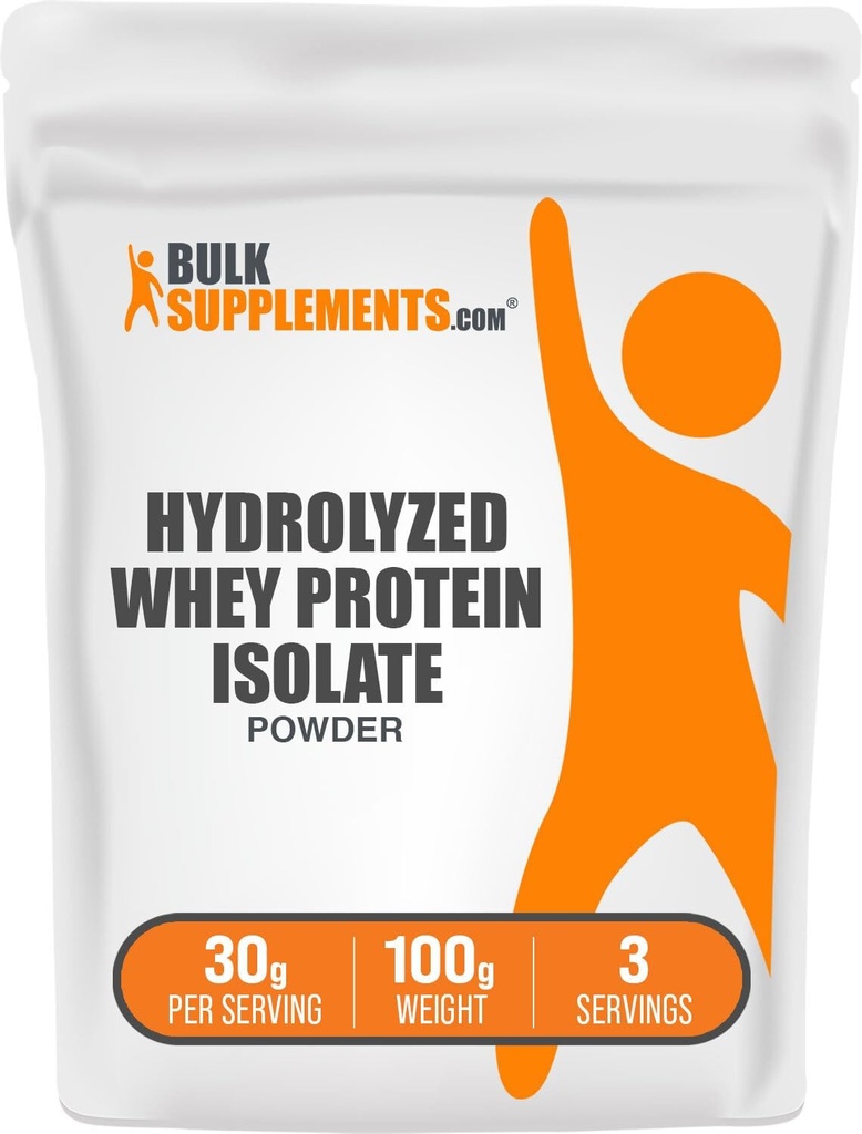 Bulkadditions.com Hydrolyzed Whey Protein Isolate Powder - Whey Isolate Protein - Unflavored & Gluten Free, 30g per Serving, 100g (3,5 oz) (Pack of 1)