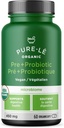USDA Organic Prebiotic + Probiotic 60 Organicaps - Vegan Certified Organic Kosher Komplet daglig fordøjelsesstøtte. Alle naturlige - Ultra Premium fordøjelsesmiddel supplement.