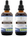 Secrets of the Tribe Bacopa USDA Organic Mezzogiorno 124; Alcohol- Free Extract, High- Potency Herbal Drops Mezzogiorno 124; Lavet af 100% Certified Organic Bacopa (Bacopa Monnieri) Tørret urt (2x4 oz)