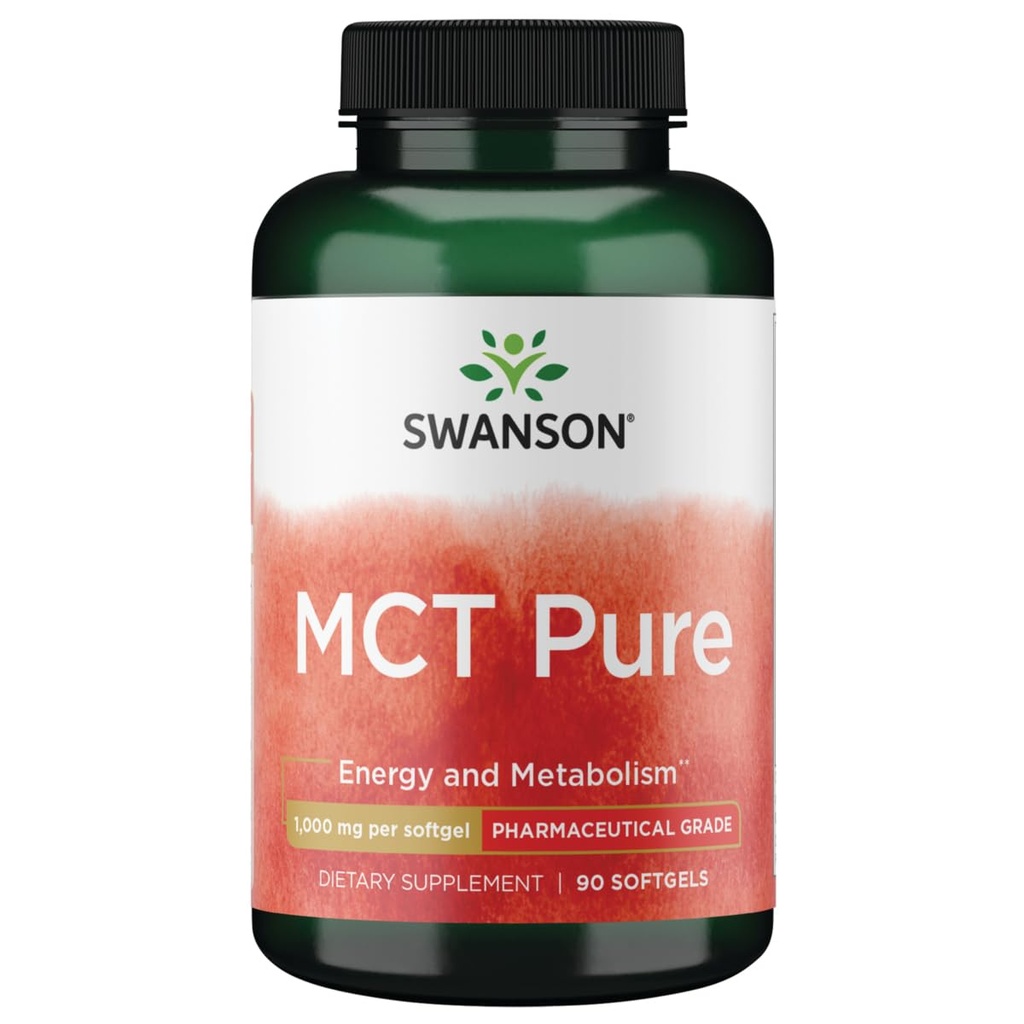 Swanson Pharmaceutical Grade Mct Pure 1000 Milligram 90 Sgels