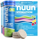 Nuun Hydration Electrolyte Tablets - Natrium, Kalium, Chlorid, Calcium, Magnesium, 1g & 0g Sugar Drink Mix 124; Vegan, Gluten Free, Non- GROMLE 124; Complete Pack, Mixed Flavors, 4 Pack (40 Total Servering)