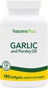 Natures Plus hvidløg & Persille - naturligt fremmer sund Cholesterol & blodtryksniveauer - 180 Softgels (180 Servere)