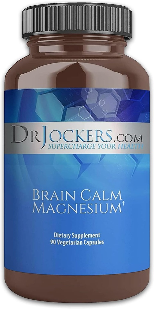 Brain Calm Magnesium by Dr. Jockers – 90 Capsules, Supports Cognitive Function & Well-Being, Gluten-Free Supplement