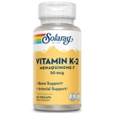SOLARAY Vitamin K-2 as MK-7 50 mcg - Vitamin K2 MK7 Supplement for Bone Health Support, Vit K2 as Menaquinone for Women and Men - 60 Vegan Capsules