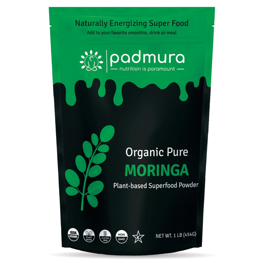 Organic Moringa Powder 16 OZ - 1 LB Note 124; Moringa Oleifera Leaf Powder Natural Superfood