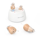 iBstone K19 høreapparater, genopladelige høreapparater til assist hørelse for seniorer voksne, Mini Completely- in- Canal digitale høreapparater med støjaflysning, OTC, par