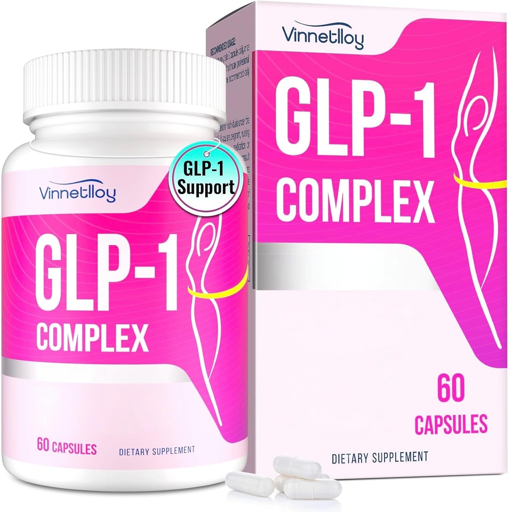 GLP-1 Supplement for kvinder & mænd, GLP1 Kosttilskud Kvinder GLP-One Probiotika med Akkermansia Probiotika, naturlige GLP1 for immunforsvar, fordøjelse, Gut, GLP-1 Niveauer og samlet sundhed, Vegan - 60 Kapsler