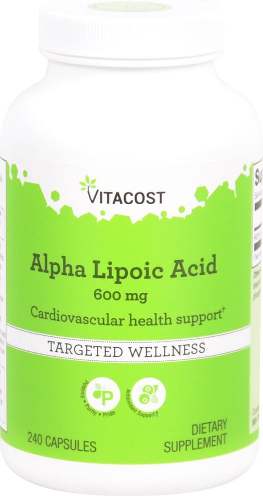 Vitacost Alpha Lipoinsyre -- 600 mg - 240 kapsler