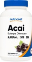 Nutricost Acai Extract 2,200mg, 120 Vegetariske Kapsler (Euterpe Oleracea) fra 550mg af 4: 1 Extract - Non- GMO, Gluten Free