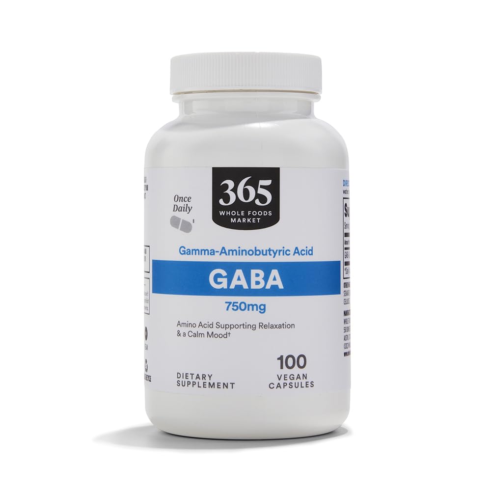 365 af Whole Foods Market, GABA 750Mg, 100 vegetariske kapsler