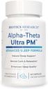 Bioetik Forskning Alpha Theta Ultra PM L Theanin, Passionflower, Lemon Balm, Understøtter GABA, Serotonin, Regulerer Circadian Rhythms, 60 Kapsler