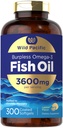 Carlyle Burpless Fish Oil 3600 mg • 124; 300 Softgels • 124; med Omega-3 Fedtsyrer • 124; Lemon Flavor • 124; Non- GMO, Gluten Free Supplement • 124; af Vilde Stillehavet
