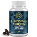 Liposomal Taurine Supplement 1000mg, Høj Absorption Aminosyre til hjerte, nerve, hjerne, Visual (60 Softgels - 1 Pack)