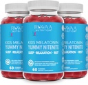 Melatonin 1mg Gummies for Kids, Safe, Drug- Free & Effektiv Natural Sleep Aid Supplement til Børn. Kids 1mg Melatonin Gummy, Gluten- Free Vegetar Restful Sleep Products for Age 4 +. 180 ct (3)