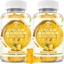 Calcium Magnesium Zinkgummier med D3- vitamin, sukkerfri Calciumgummier til kvinder Mænd, høj potens Magnesium til ben & muskel- og immunsundhed, ananaskarme - 120 Tæl