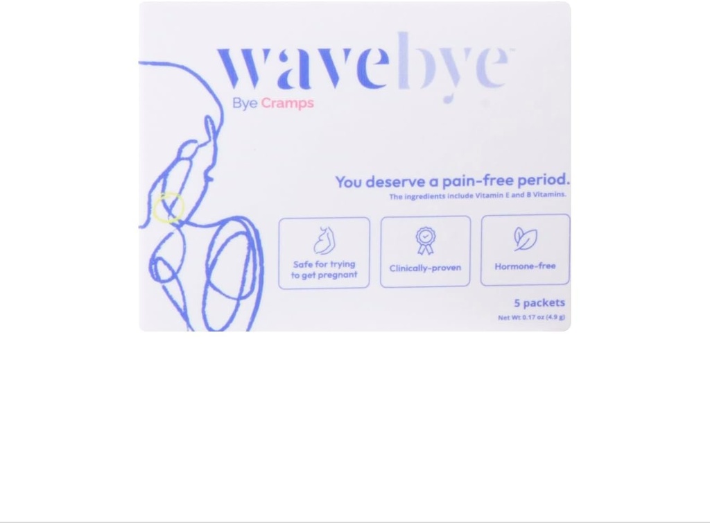 Wave Bye to Periode Pain, OB / GYN- Udviklet Premenstrual (PMS) Supplement for kvinder med Periode kramper, 1 Måned Supply