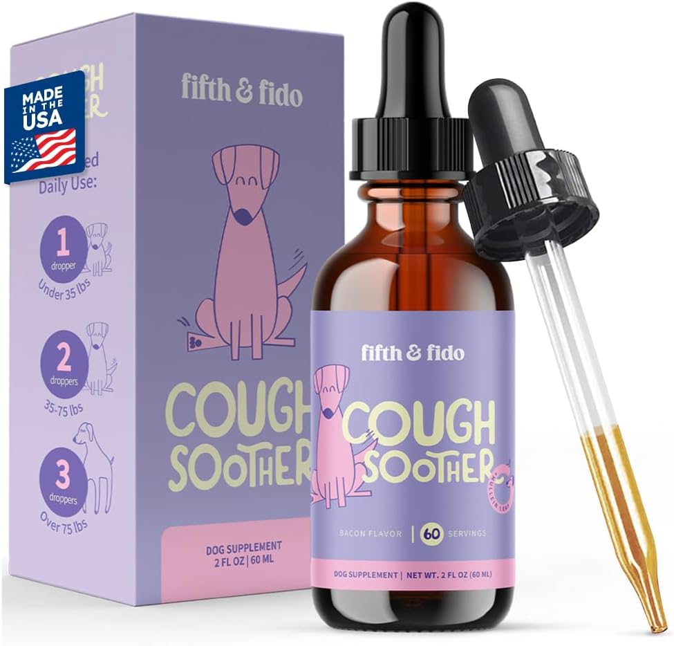 Hund Hoste Remedy - Kennel Hough - Hund Allergy Relief med naturlige formel - Flydende dråber til hurtig Throat Lindring - Nyse Relief for hunde - Made in USA