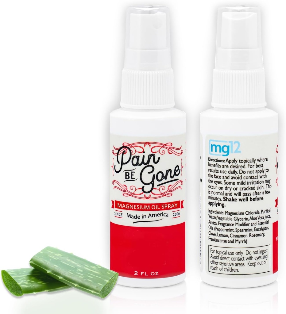 Pain Be Gone Magnesium Oil Spray - Soothe Aches and Muscle Cramps - 2 oz