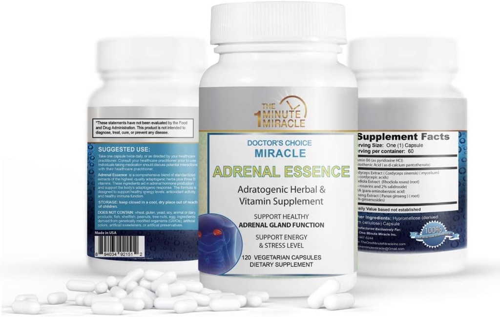 Miracle Adrenal Essence Doctor 's Choice - Adratogene Herbal & Vitaminer supplement