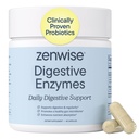 Zenvise sundhed fordøjelsesenzymer til Gut Health & Bloating Relief - Multi enzymer fordøjelse tillæg med Probiotika, Bromelain & Papaya til fordøjelsesstøtte - Mænd og kvinder - 45 Greve
