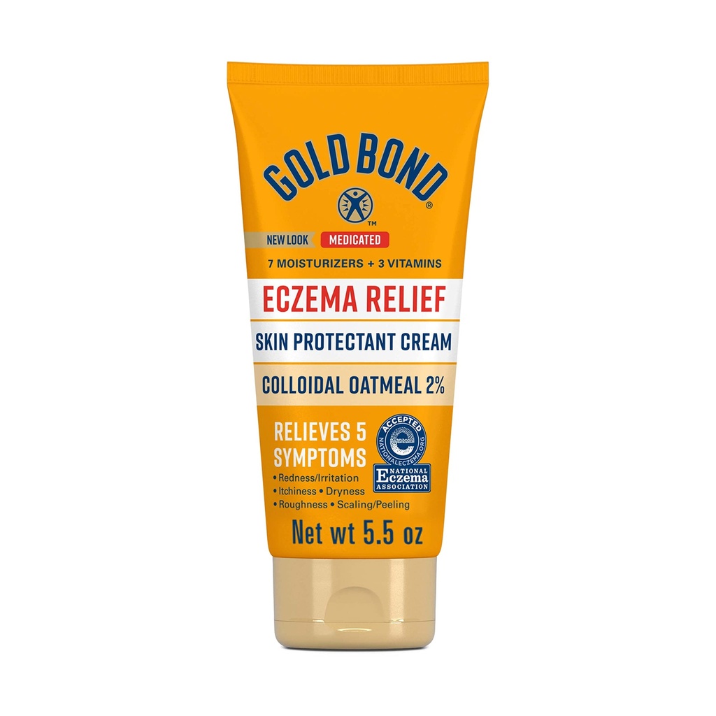 Guld Bond Medicin Eksem Relief hudbeskyttende creme, 5,5 oz., med 2% kolloid havregryn
