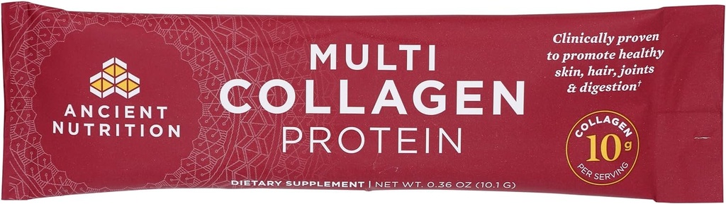 ANCIENT NUTRITION Multi Collagen Complex Powder Packet, 0, 36 OZ (Emballage kan Vary)