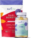 Bari Life Just One, En gang daglig Bariatric Multivitamin med jern (30 tabletter) og BariBurst Calcium Citrate Soft Chews for Gastric Bypass, Gastric Sleeve og Duodenal Switch (Fruit Punch)