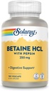 Solaray - HCl med Pepsin - 250 mg - 180 kapsler