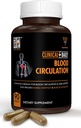 Klinisk daglig blodcirkulation supplement. Slagtere Brun, Horse Chestnut, Cayenne, L- Arginin, Diosmin. Herbal Varicose Vein Behandling. Stakkels cirkulation og Vein Support. 90 Kapsler